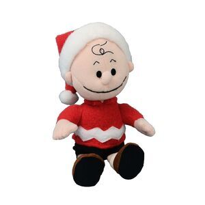Applause Charlie Brown Holiday Winter Beanbag Plush Stuffed Character Toy
